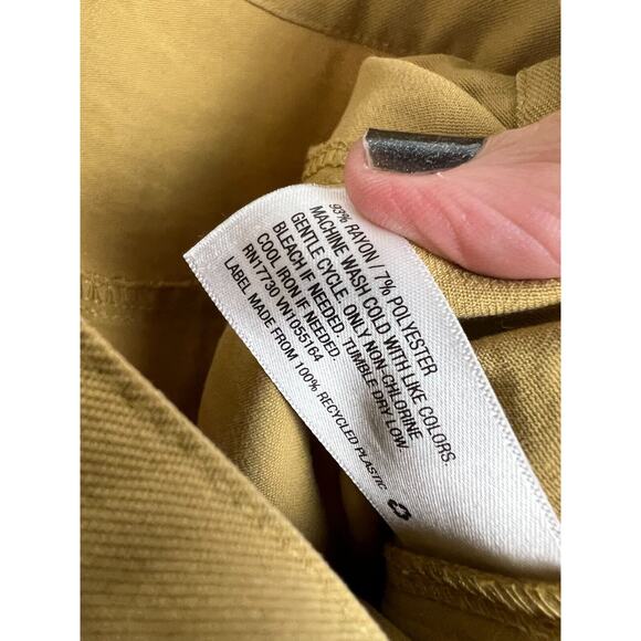 A New Day Khaki Cargo High Rise Button Front Skirt Womens 10 preppy - Picture 5 of 7